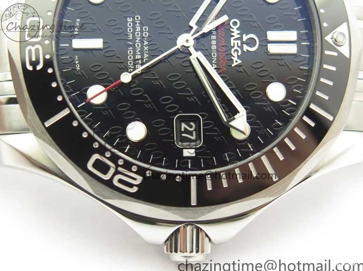 0518 Seamaster 300M Chronometer SS “007” Limited Edition OMF 1:1 Best Edition on SS Bracelet A2824 (Black Balance Wheel) V Seasonal 7952